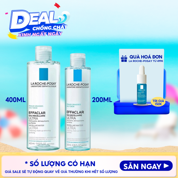  Nước Tẩy Trang La Roche-Posay Dành Cho Da Dầu Mụn, Da Nhạy Cảm Effaclar Eau Micellaire Ultra 