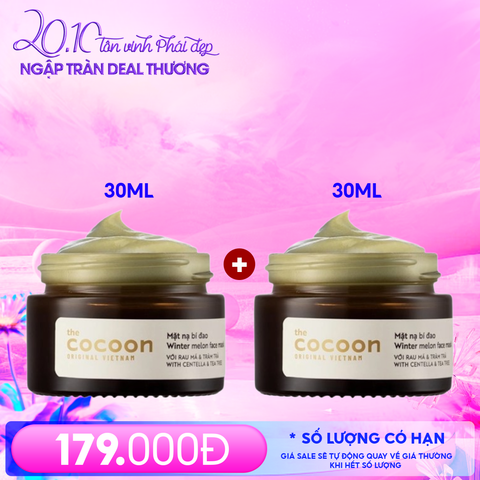 Mặt Nạ Rửa Cocoon Bí Đao Hỗ Trợ Giảm Dầu Và Mụn Winter Melon Face Mask