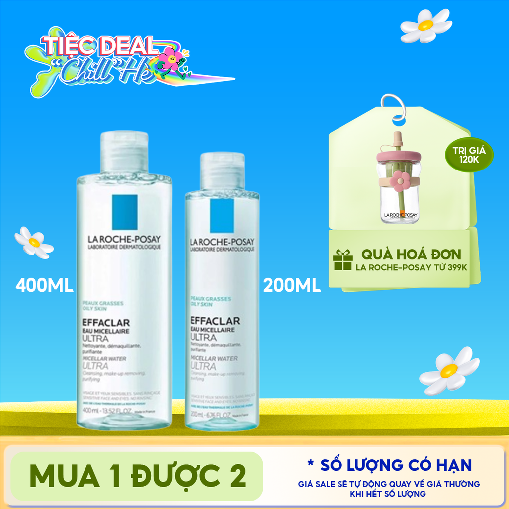 Nước Tẩy Trang La Roche-Posay Dành Cho Da Dầu Mụn, Da Nhạy Cảm Effaclar Eau Micellaire Ultra