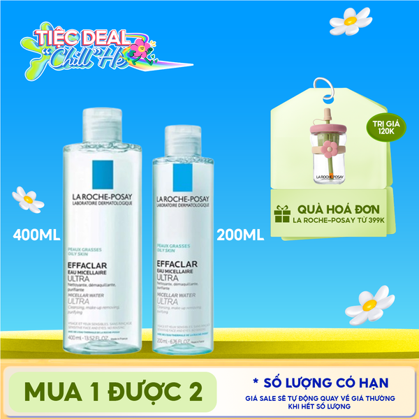  Nước Tẩy Trang La Roche-Posay Dành Cho Da Dầu Mụn, Da Nhạy Cảm Effaclar Eau Micellaire Ultra 