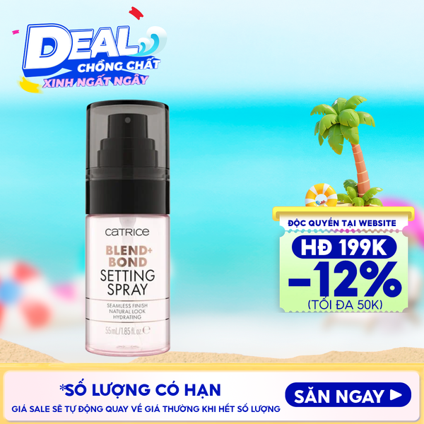  Xịt Khóa Nền Catrice Đa Năng Cấp Ẩm, Cố Định Trang Điểm Blend + Bond Setting Spray 55ml 