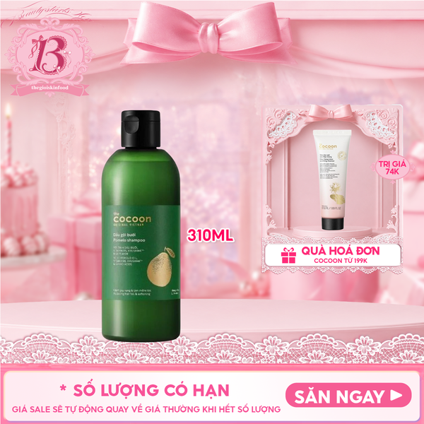  Dầu Gội Cocoon Tinh Chất Dầu Bưởi Giúp Giảm Gãy Rụng & Hỗ Trợ Mọc Tóc Pomelo Shampoo 