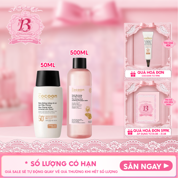  Sữa Chống Nắng Cocoon Vô Cơ Sen Hậu Giang Hau Giang Lotus Mineral Sun Fluid SPF 50+ PA++++ 