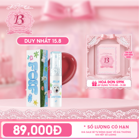 [Teddy Collection] Son Tint Bóng FOIF Thuần Chay, Ẩm Mịn, Căng Bóng Jelly Lasting Tint 3g