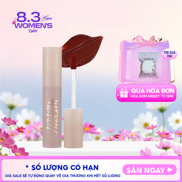  [Academia Collection] Son Kem Merzy Siêu Lì, Lâu Trôi, Lên Màu Chuẩn Academia Mellow Tint 4g 