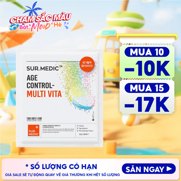  Mặt Nạ Cung Cấp Multi Vitamin, Hỗ Trợ Dưỡng Sáng Da Sur.Medic+ Age Control-Multi Vita Mask 30g 