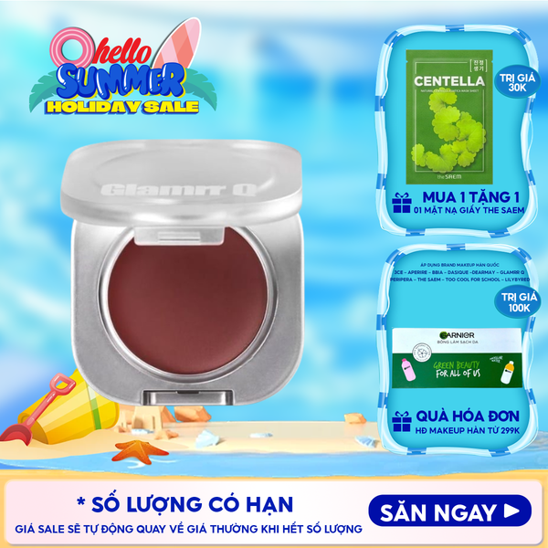 Má Hồng Kem & Son Môi Glamrr Q Mịn Lì, Bền Màu Mellow Touch Lip&Cheek Pot 1.8g 
