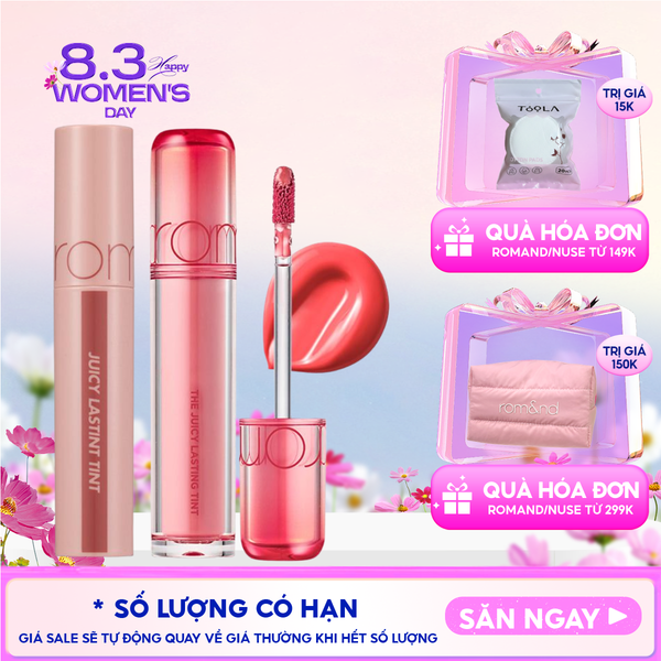  [NEW][Màu 1-39] Son Tint Lì Romand Căng Bóng The Juicy Lasting Tint 
