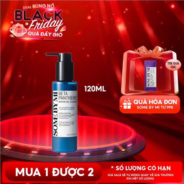  Sữa Rửa Mặt Tạo Bọt Some By Mi Làm Dịu Da Beta Panthenol Repair Gel Cleanser 120ml 