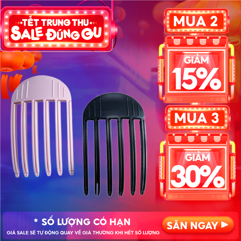 Kẹp Phồng Chân Tóc Thời Trang 6 Răng TOOLA - HA-TLA022 (Màu ngẫu nhiên)
