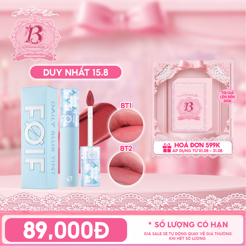 Son Kem Lì FOIF Thuần Chay, Mềm Mịn, Lâu Trôi Daily Blur Tint 3g