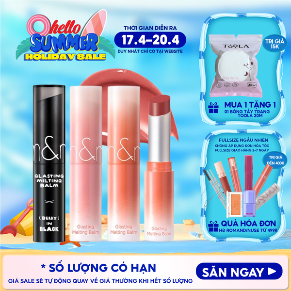  [VE-EASY] Son Dưỡng Romand Dạng Thỏi Có Màu Thuần Chay Dưỡng Ẩm Mềm Môi Glasting Melting Balm 