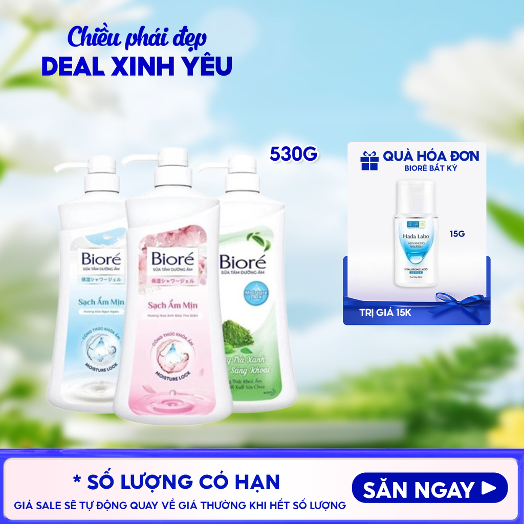 Sữa Tắm Bioré Dưỡng Ẩm Mịn Da