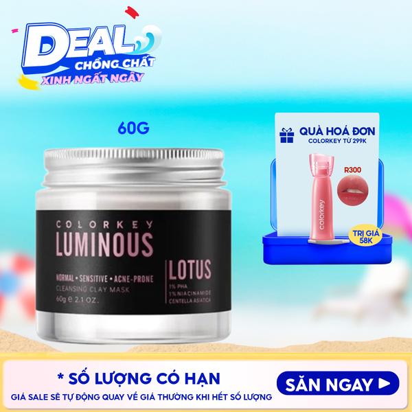  Mặt Nạ Bùn Khoáng Colorkey Làm Sạch Sâu Luminous Cleansing Clay Mask 60g 
