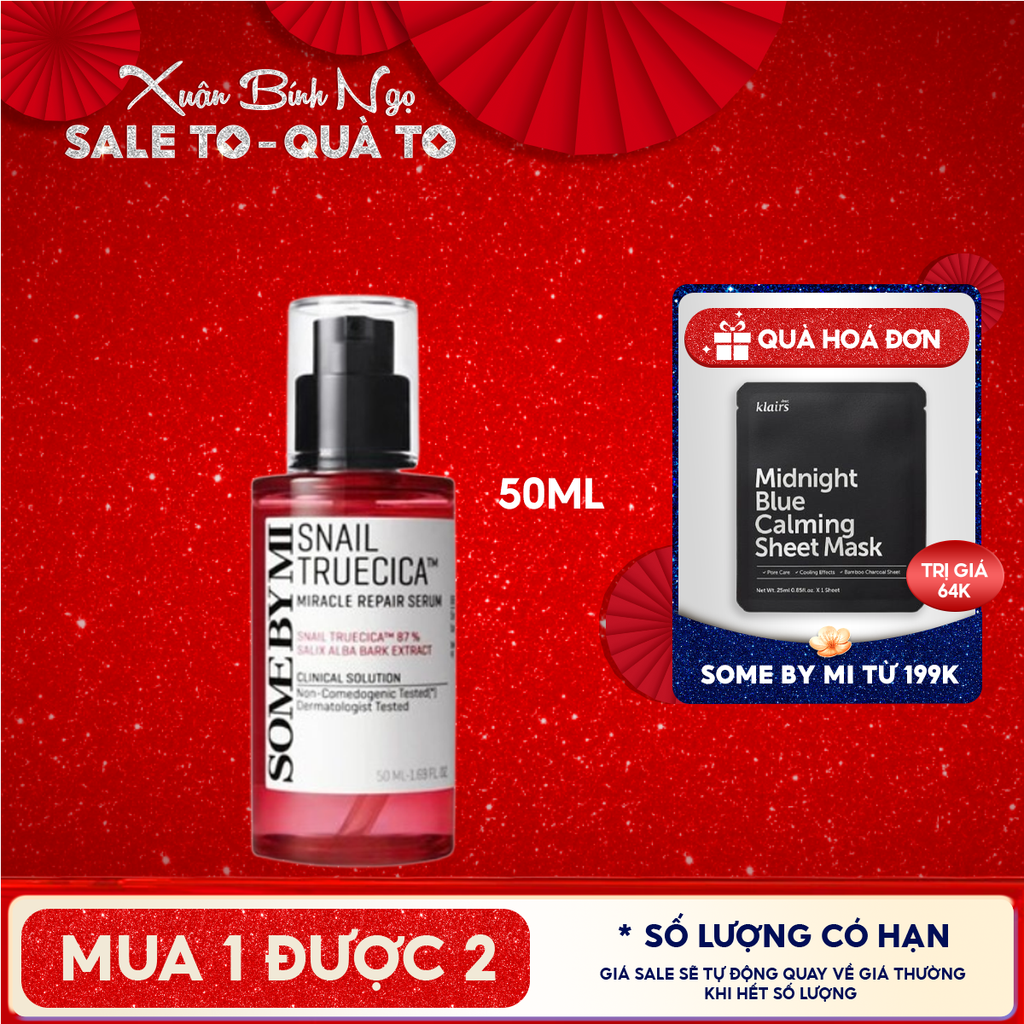 Serum Some By Mi Tinh Chất Ốc Sên Hỗ Trợ Mờ Thâm Sẹo Hàn Quốc Snail Truecica Miracle Repair Serum 50ml