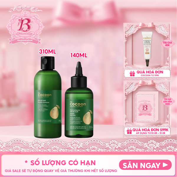  Dầu Gội Cocoon Tinh Chất Dầu Bưởi Giúp Giảm Gãy Rụng & Hỗ Trợ Mọc Tóc Pomelo Shampoo 