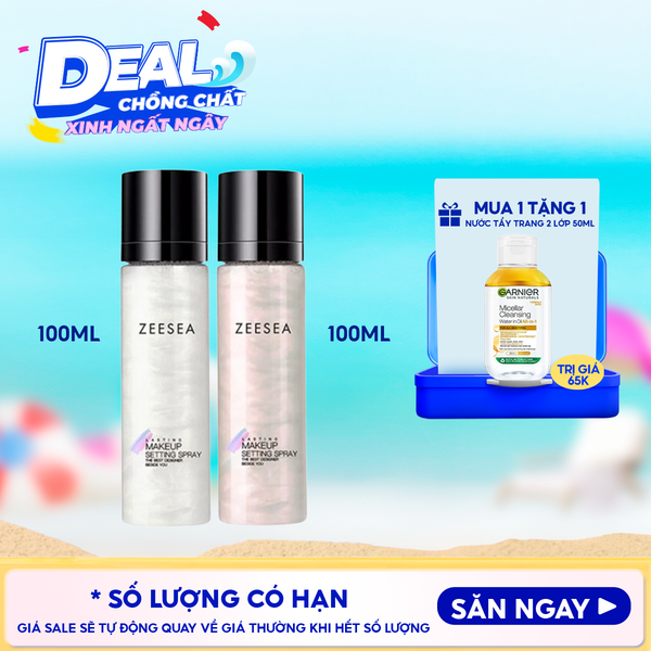  Xịt Khóa Nền Zeesea Tạo Hiệu Ứng Căng Bóng, Lâu Trôi Lasting Makeup Settting Spray 100ml 