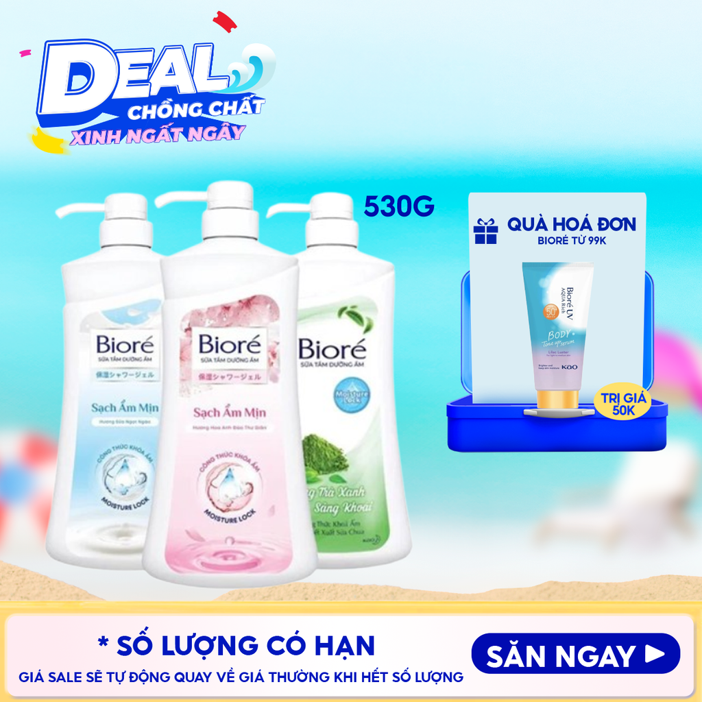 Sữa Tắm Bioré Dưỡng Ẩm Mịn Da
