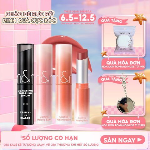 [VE-EASY] Son Dưỡng Romand Dạng Thỏi Có Màu Thuần Chay Dưỡng Ẩm Mềm Môi Glasting Melting Balm