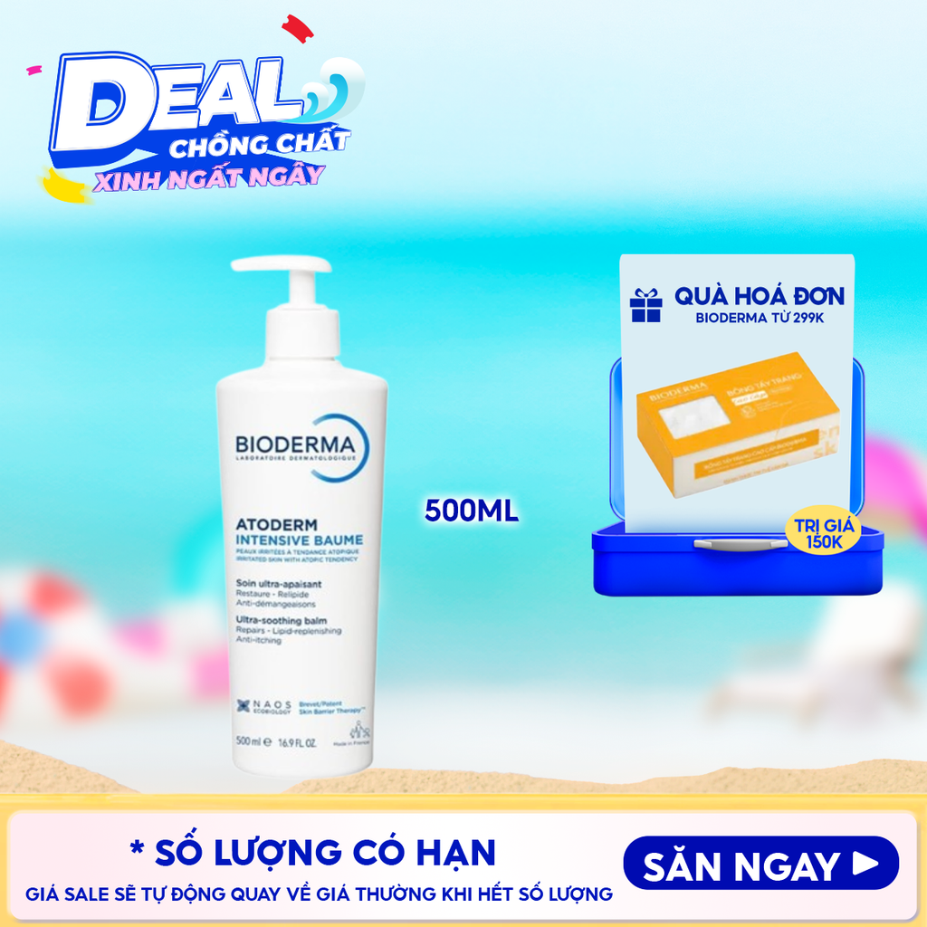 Kem Dưỡng Ẩm Bioderma Làm Dịu Dạng Gel Cho Da Rất Khô Atoderm Intensive Gel-Creme 500ml