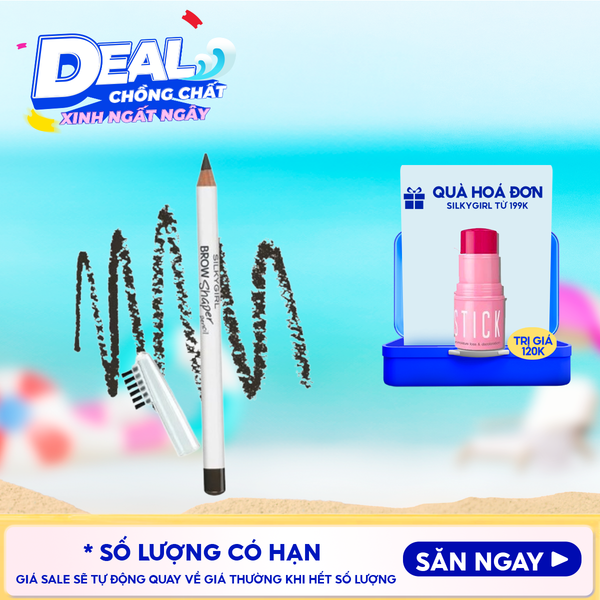  Chì Kẻ Mày Silkygirl Kèm Chổi Tiện Dụng, Dễ Vẽ Brow Shaper Pencil 1.14g 