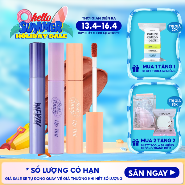  [SL1 - SL14] Son Kem Merzy Siêu Lì, Siêu Mịn Môi Soft Touch Lip Tint 3g 