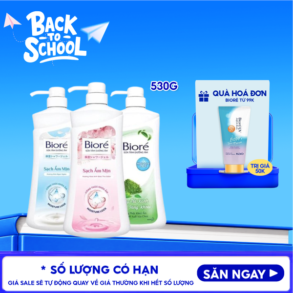  Sữa Tắm Bioré Dưỡng Ẩm Mịn Da 