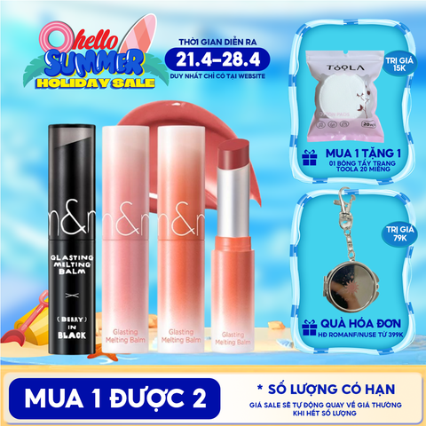 [VE-EASY] Son Dưỡng Romand Dạng Thỏi Có Màu Thuần Chay Dưỡng Ẩm Mềm Môi Glasting Melting Balm