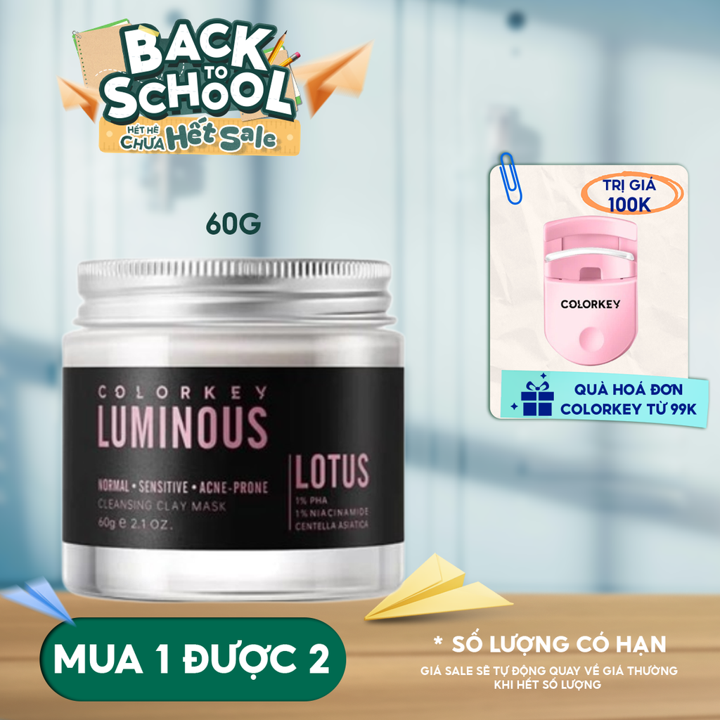 Mặt Nạ Bùn Khoáng Colorkey Làm Sạch Sâu Luminous Cleansing Clay Mask 60g