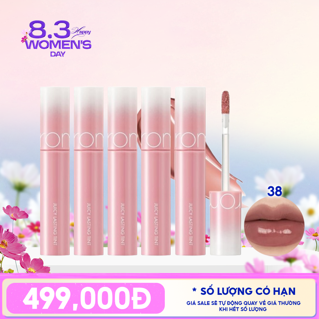 [PACK TIẾT KIỆM 47%] 5 Son Tint Lì Romand Căng Bóng The Juicy Lasting Tint