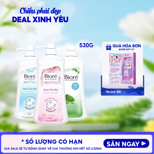  Sữa Tắm Bioré Dưỡng Ẩm Mịn Da 