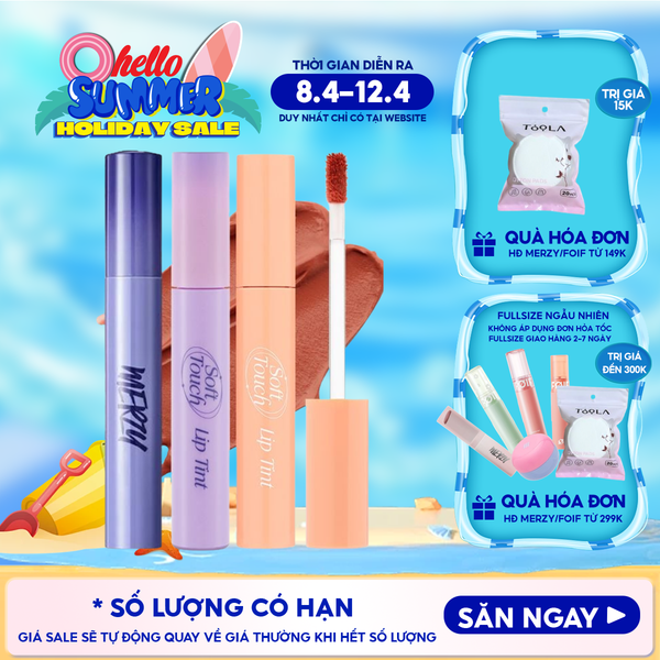  [SL1 - SL14] Son Kem Merzy Siêu Lì, Siêu Mịn Môi Soft Touch Lip Tint 3g 