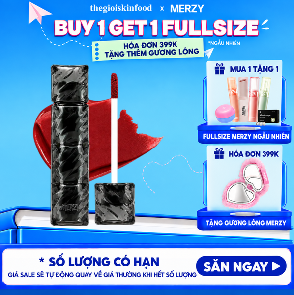 [V6 PUFFER][SON PHAO] Son Kem Lì Merzy Bền Màu, Lâu Trôi Puffer Velvet Tint 3.7g 