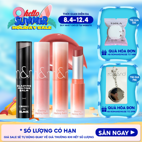 [VE-EASY] Son Dưỡng Romand Dạng Thỏi Có Màu Thuần Chay Dưỡng Ẩm Mềm Môi Glasting Melting Balm