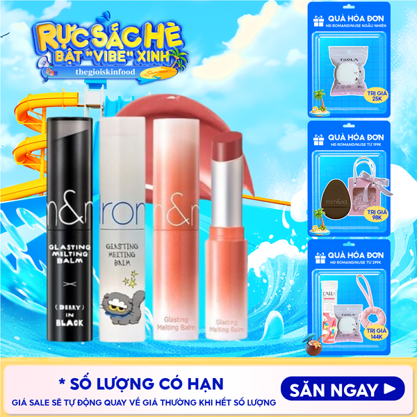  [VE-EASY] Son Dưỡng Romand Dạng Thỏi Có Màu Thuần Chay Dưỡng Ẩm Mềm Môi Glasting Melting Balm 