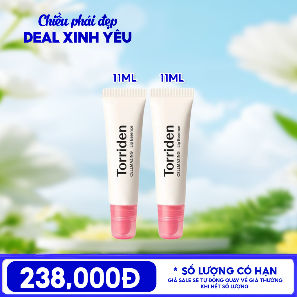 Combo 2 Sản Phẩm Torriden Tinh Chất Dưỡng Môi Torriden Căng Mọng, Cấp Ẩm Solid-In Lip Essence 11ml