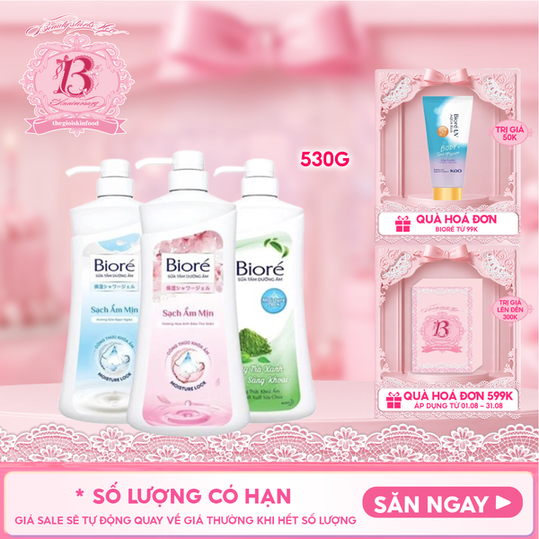  Sữa Tắm Bioré Dưỡng Ẩm Mịn Da 