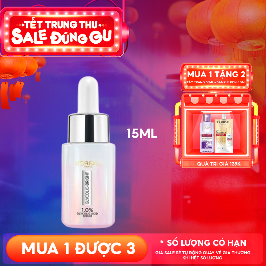 Serum L'oreal Tinh Chất Mờ Thâm Nám Glycolic-Bright Instant Glowing Serum