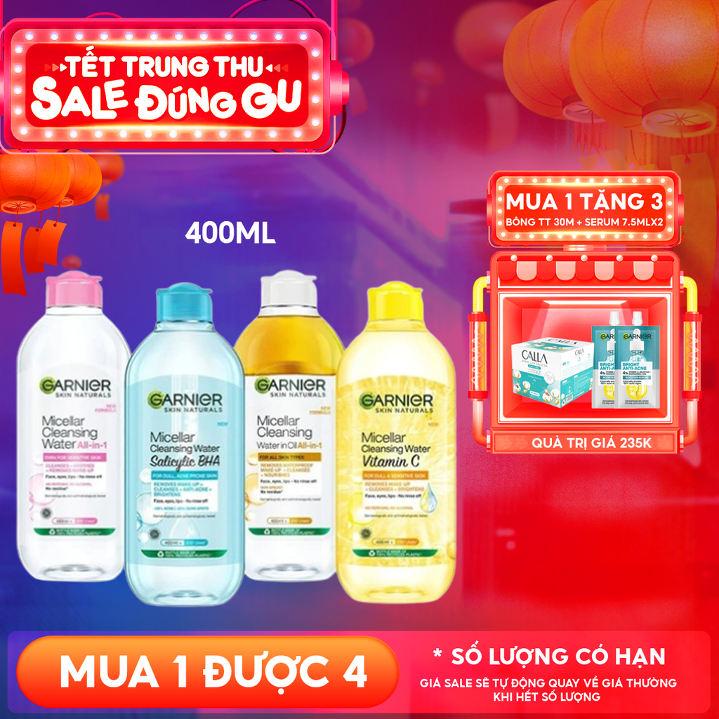 Nước Tẩy Trang Garnier Làm Sạch Sâu Micellar Cleansing Water