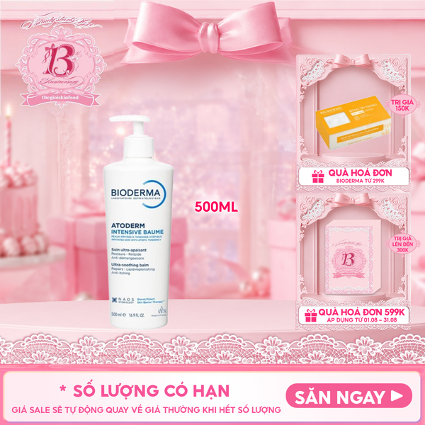  Kem Dưỡng Ẩm Bioderma Làm Dịu Dạng Gel Cho Da Rất Khô Atoderm Intensive Gel-Creme 500ml 