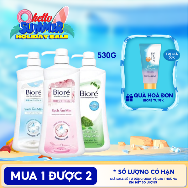  Sữa Tắm Bioré Dưỡng Ẩm Mịn Da 