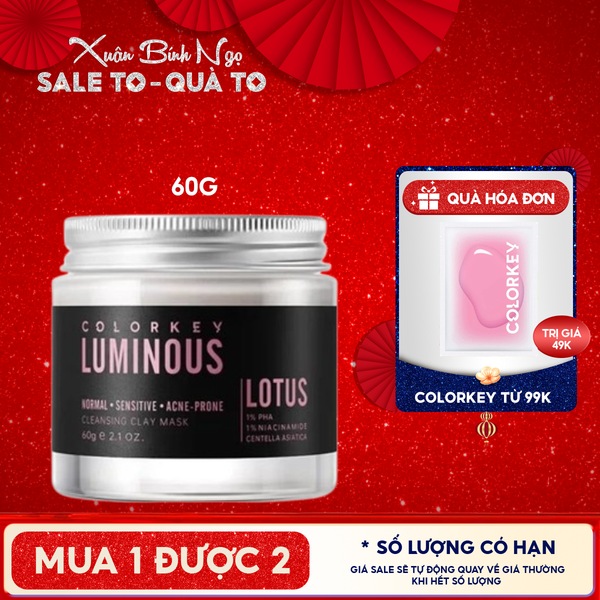  Mặt Nạ Bùn Khoáng Colorkey Làm Sạch Sâu Luminous Cleansing Clay Mask 60g 