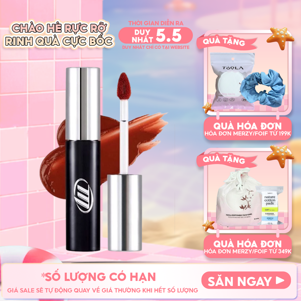  [NEW BY AI] Son Kem Lì Merzy Mịn Mượt Nhẹ Môi, Bền Màu Cyber Mellow Tint 