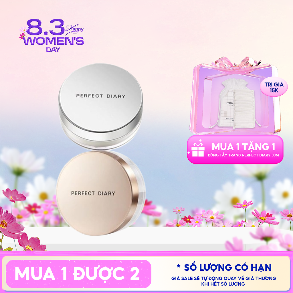 Phấn Phủ Perfect Diary Kiềm Dầu Weightless Soft-Velvet Blurring Loose Powder 7g