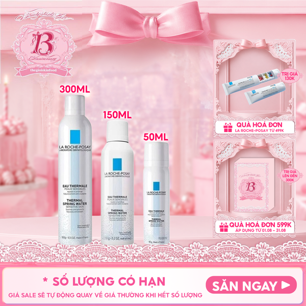  Xịt Khoáng La Roche-Posay Làm Dịu Da, Hỗ Trợ Giảm Kích Ứng Thermal Spring Water Sensitive Skin 