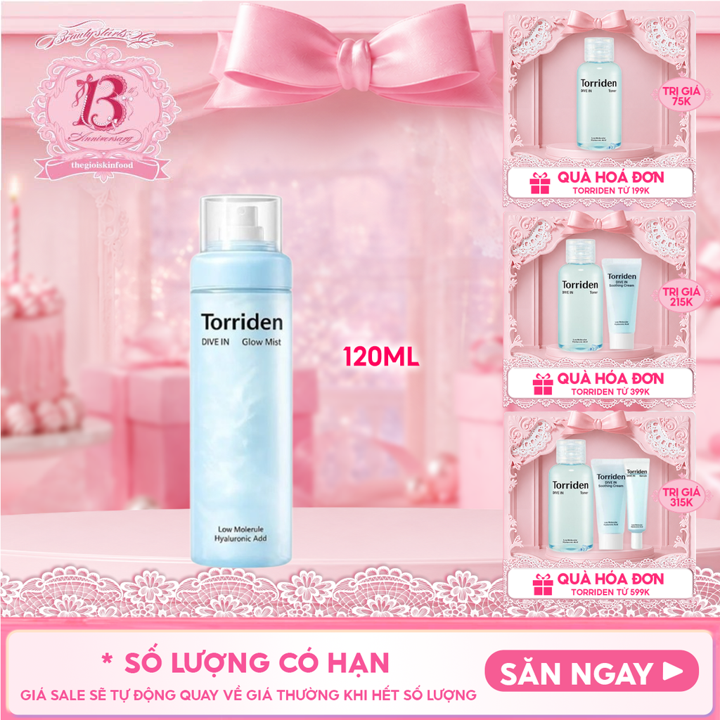 Xịt Dưỡng Căng Bóng Da Torriden Dive In Glow Mist 120ml