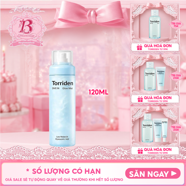  Xịt Dưỡng Căng Bóng Da Torriden Dive In Glow Mist 120ml 