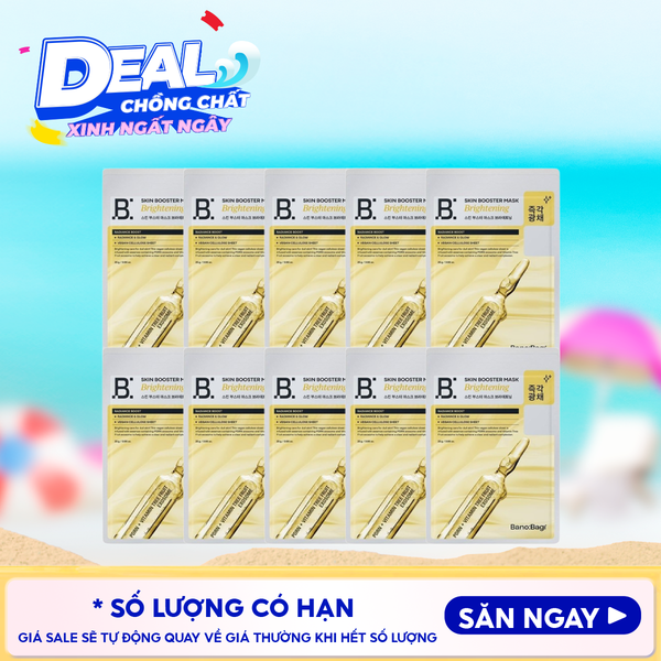  Combo 10 Miếng Mặt Nạ Banobagi Chăm Sóc Da, Cấp Ẩm, Hỗ Trợ Dưỡng Sáng Da Skin Booster Mask 25g 