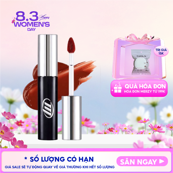  [NEW BY AI] Son Kem Lì Merzy Mịn Mượt Nhẹ Môi, Bền Màu Cyber Mellow Tint 