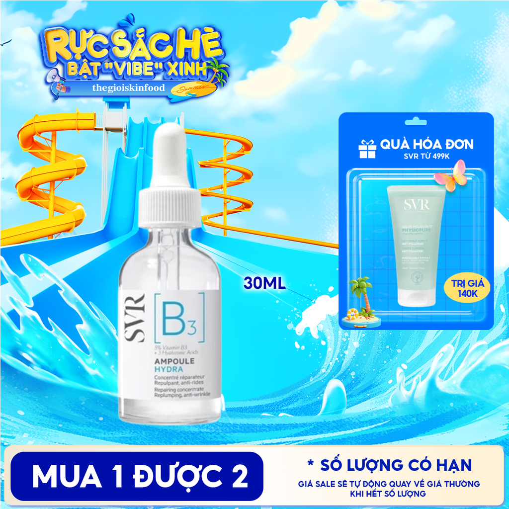 Serum SVR Dưỡng Ngăn Ngừa Nếp Nhăn, Phục Hồi Da Và Dưỡng Ẩm SVR B3 Ampoule Hydra 30ml